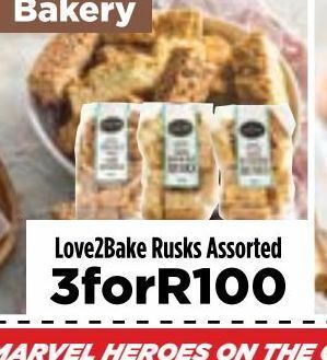 Food Lover's Market Love2bake rusks 3 offer