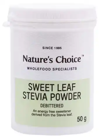 Faithful to Nature Nature's choice stevia powder offer