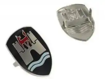 Autostyle Vw beetle wolfsburg bonnet crest, black: beetle 1960-1963, beetle cabrio 1960-1963 offer
