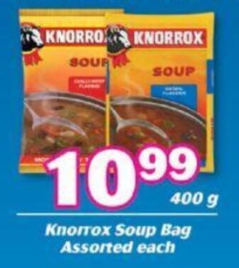 Cambridge Food Knorrox Soup Bag Assorted 400g offer