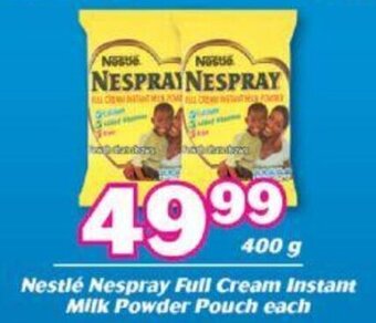 Cambridge Food Nestlé Nespray Full Cream Instant Milk Powder Pouch 400g offer