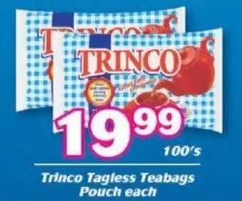 Cambridge Food Trinco Tagless Teabags Pouch 100's offer