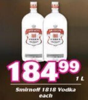 Smirnoff 1818 Vodka 1L
