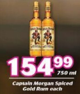 Captain Morgan Spiced Gold Rum 750ml