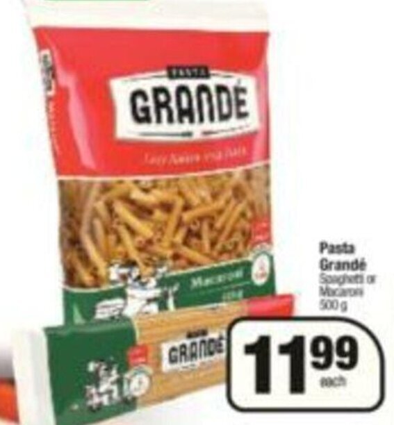 Pasta Grande Spaghetti / Macaroni 500g offer at SuperSpar
