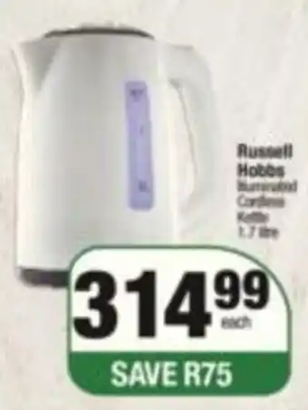 SuperSpar Russell Hobbs Cordless Kettle 1,7L offer