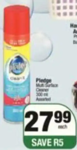Pledge Multi Surface Cleaner Assorted 300ml