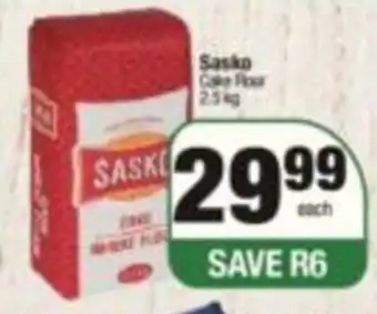 Sasko Cake Flour 2.5kg