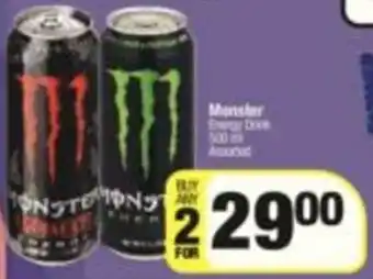 SuperSpar Monster Energy Drink  2 x 500ml offer