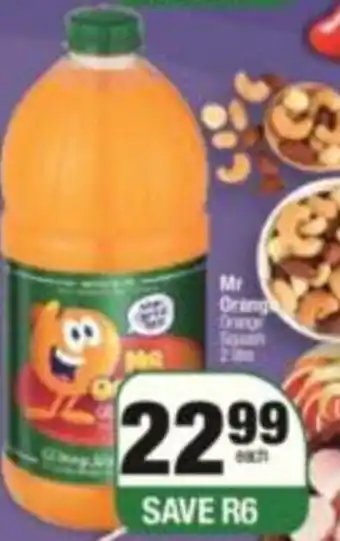 Mr Orange Orange Squash 2L