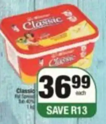 SuperSpar Classic 40% Fat Spread with Cream 1kg offer