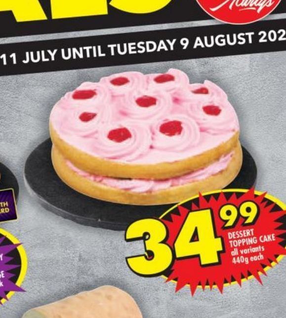 Cakes offer at Shoprite