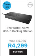 First Shop Dell WD19S 130W USB-C Docking Station offer