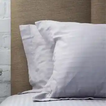 Whitehouse Cotton club 350 thread count cotton rich pillowcase 1cm stripe - grey offer