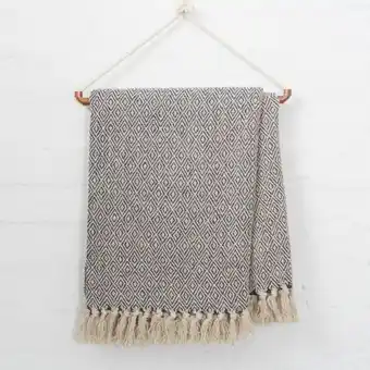 Whitehouse Small diamond throw - navy offer