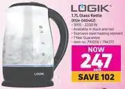 Game Logik 1.7L Glass Kettle RSH-080462 offer