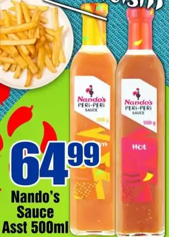Three Star Cash and Carry Nando's Sauce Asst 500ml offer