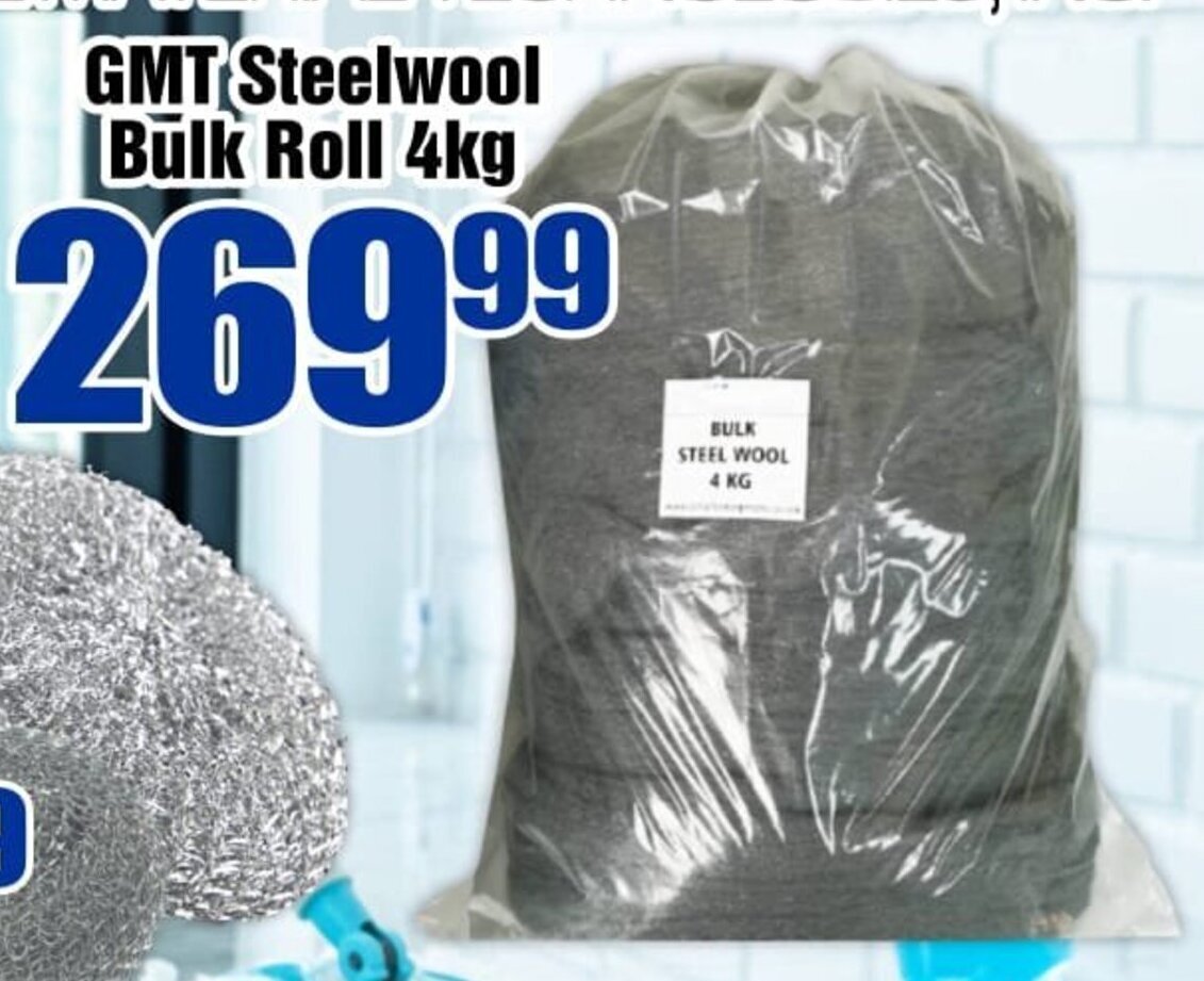 GMT Steelwool Bulk Roll 4kg offer at Three Star Cash and Carry