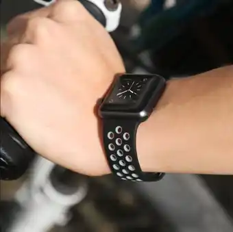 OneDayOnly 42/44mm apple compatible dual-colour silicone watch strap offer