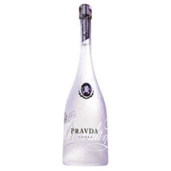 Pravda vodka bottle 750ml
