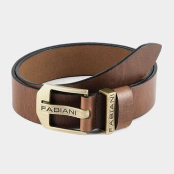 Prong leather belt