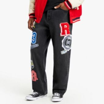 Sportscene Redbat men's black straight jeans offer