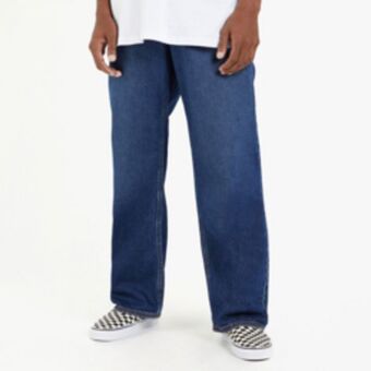 Sportscene Redbat men's medium wash straight jeans offer