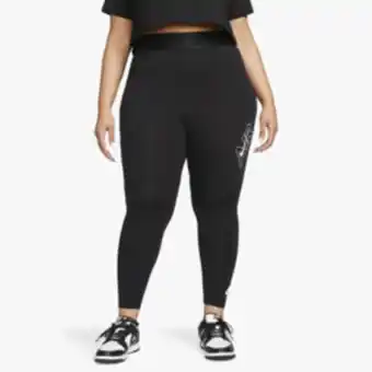 Sportscene Nike women's nsw black/grey leggings (plus size) offer