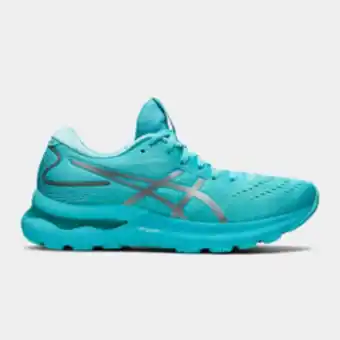 Totalsports Women's asics gel-nimbus 24 ls aqua/silver shoe offer