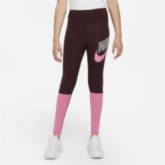 Totalsports Girls nike high-waisted burgundy dance tights offer