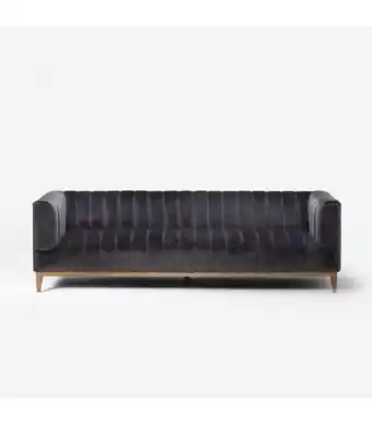 Astoria 3 seater couch - velvet charcoal