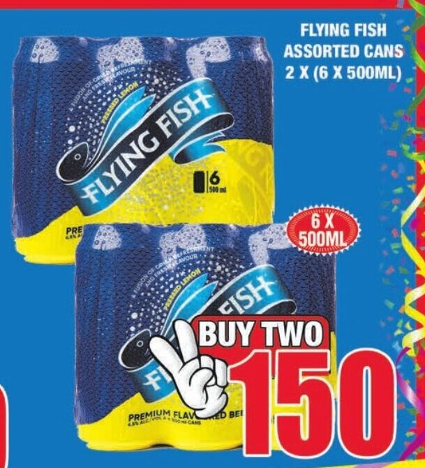 Flying Fish Assorted Cans 2 x (6 x 500ml) offer at Boxer Liquors