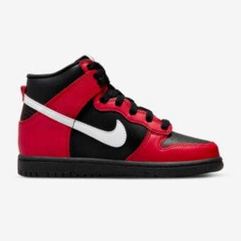 Sportscene Nike kid's dunk high black/red sneaker offer