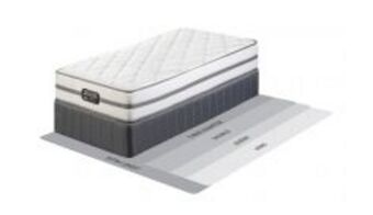 Sleepmasters Simmons aurelia 92cm (single) plush bed set offer