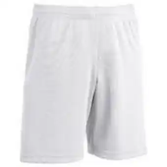 Decathlon F100 kids' football shorts - white offer