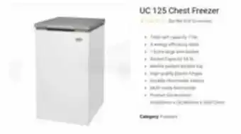 Fair Price Univa freezer white  uc125 offer