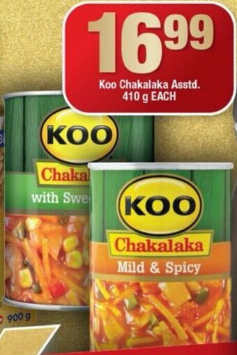 OK Foods Koo Chakalaka Asstd 410g offer