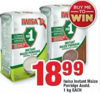 OK Foods Iwisa Instant Maize Porrige Asstd 1kg offer