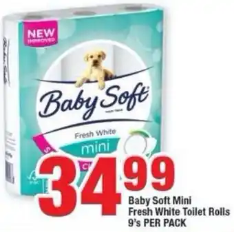OK Foods Baby Soft Mini Fresh White Toilet Rolls 9's offer