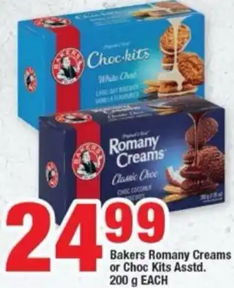 OK Foods Bakers Romany Creams or Choc Kits Asstd 200g offer