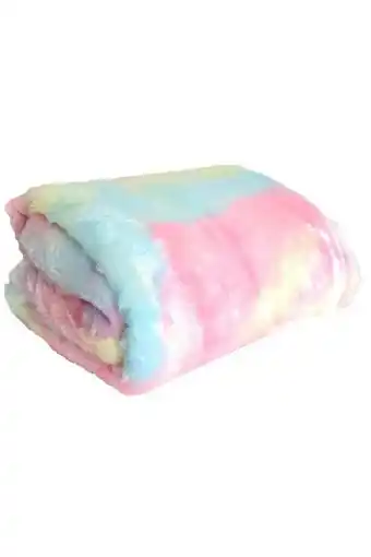 Sheet Street Kids rainbow faux fur blanket l120xw150cm offer