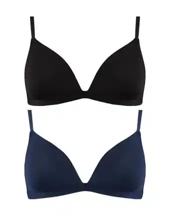 Woolworths Padded non-wire plunge t-shirt bras 2 pack offer