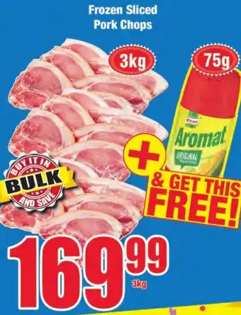 Boxer Superstores Frozen Sliced Pork Chops 3kg, 75g offer