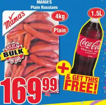 Boxer Superstores Mama's Plain Russians 4kg Plain, 1,5L offer