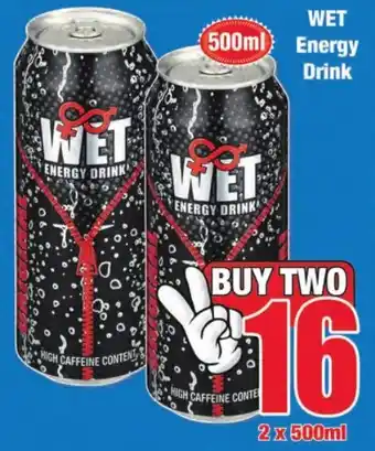 Boxer Superstores Wet Energy Drink 2 x 500ml offer