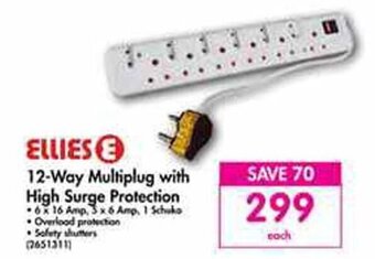 Makro Ellies 12-Way Multiplug with High Surge Protection offer