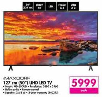 Maxdorf 127cm (50") UHD LED TV