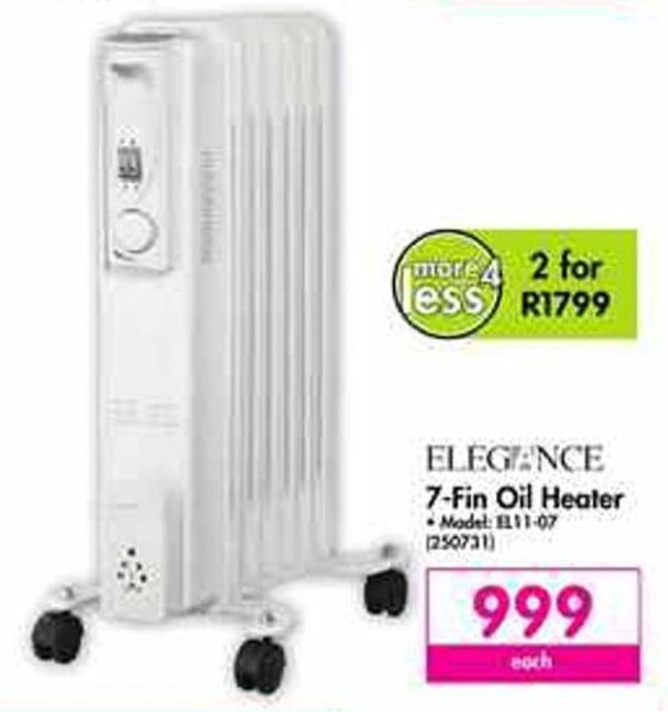Elegance 7-Fin Oil Heater offer at Makro