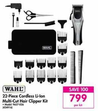 Makro Wahl 22-Piece Cordless Li-Ion Multi-Cut Hair Clipper Kit offer