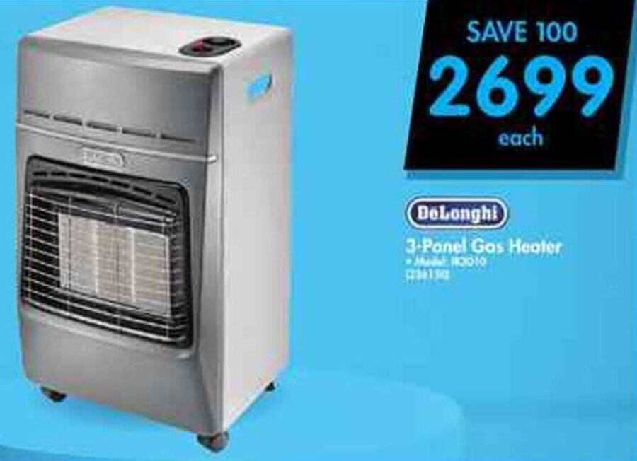 DeLonghi 3Panel Gas Heater offer at Makro